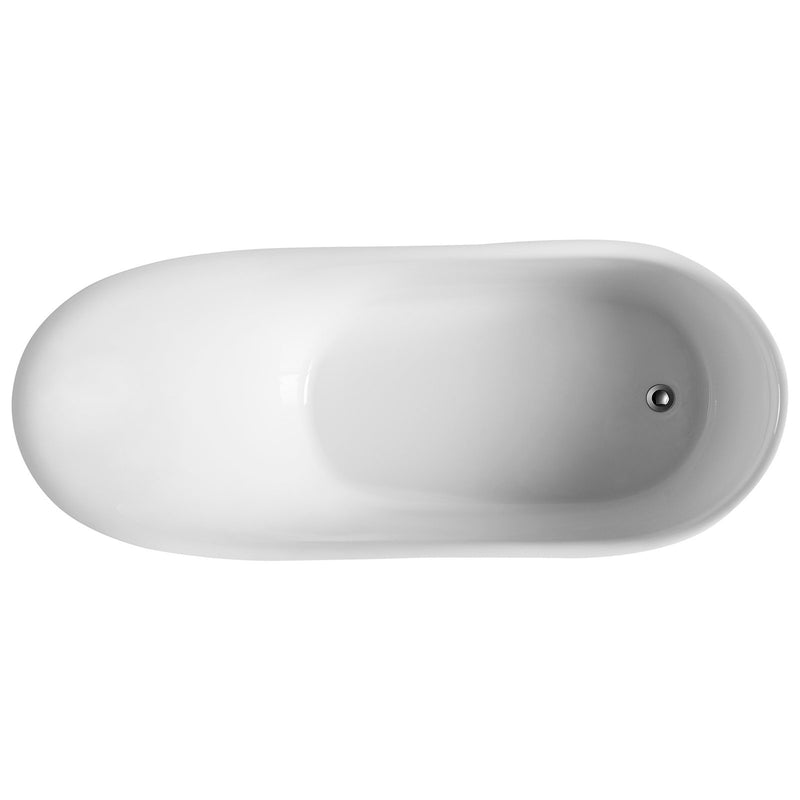 Poseidon Bevel Free Standing 1500mm Gloss White Bathtub - Sydney Home Centre