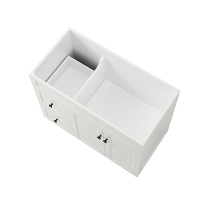 Ceto Harrington 900mm Left Hand Drawer Freestanding Vanity Matte White (Quartz Stone Top) - Sydney Home Centre