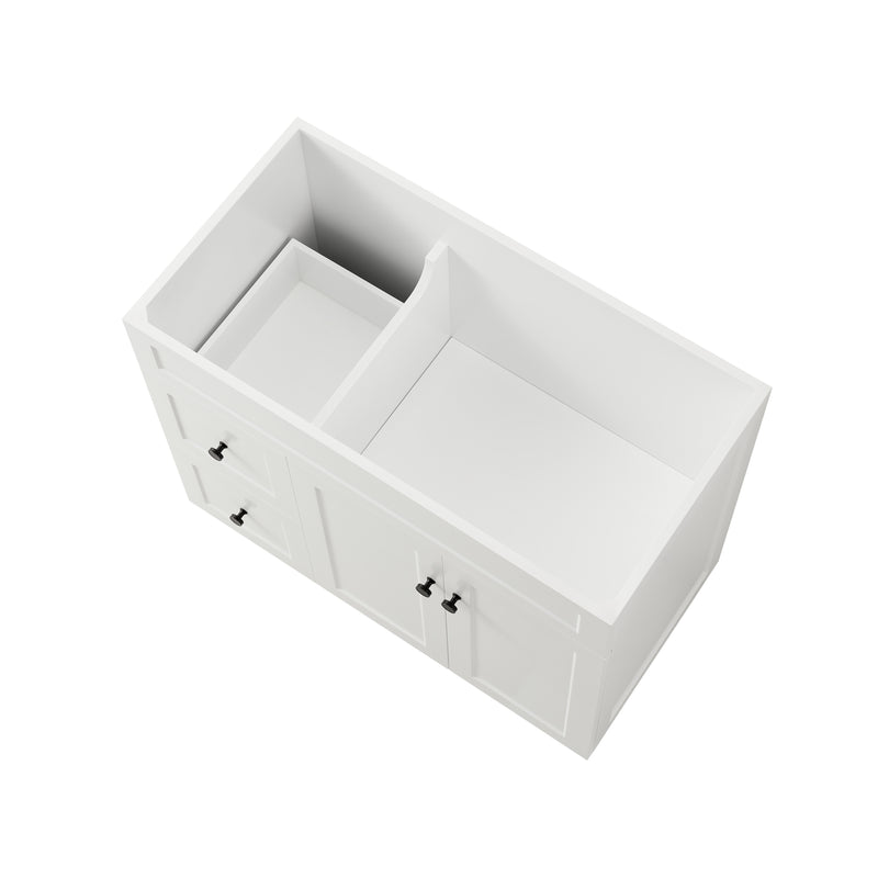 Ceto Harrington 900mm Left Hand Drawer Freestanding Vanity Matte White (Cabinet Only) - Sydney Home Centre