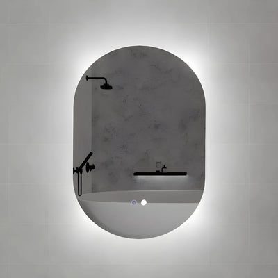 Riva O2 900mm x 600mm Frameless Backlit Oval Led Mirror 3 Colour lights - Sydney Home Centre