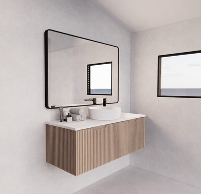 Riva Vienna 1200mm American Oak Single Bowl Wall Hung Vanity (Cabinet Only) - Sydney Home Centre