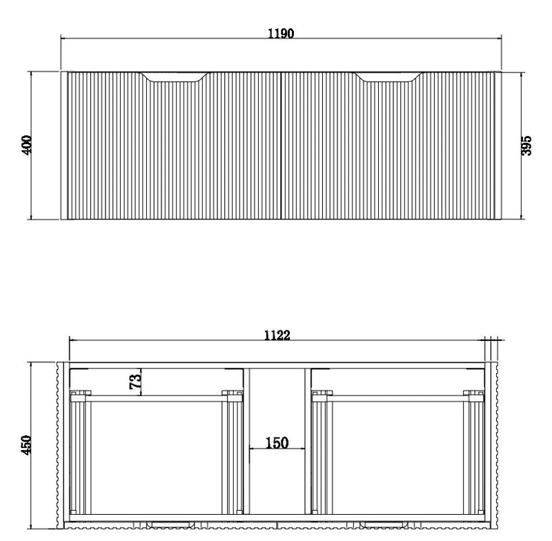 Riva Vienna 1200mm Matte White Single Bowl Wall Hung Vanity (Cabinet Only) - Sydney Home Centre