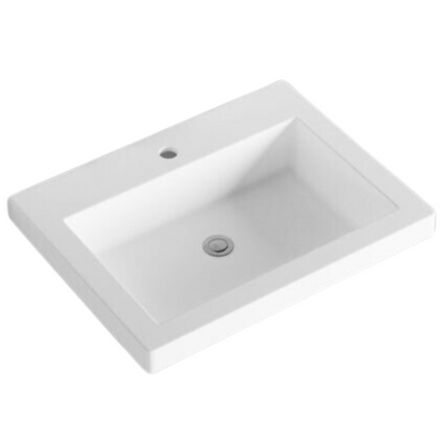 Riva Bali 600mm White Oak Single Bowl Wall Hung Vanity (Volvo Polymarble Top) - Sydney Home Centre