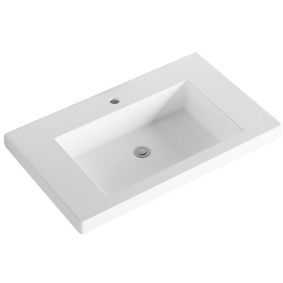 Riva Bali 750mm White Oak Single Bowl Wall Hung Vanity (Volvo Polymarble Top) - Sydney Home Centre