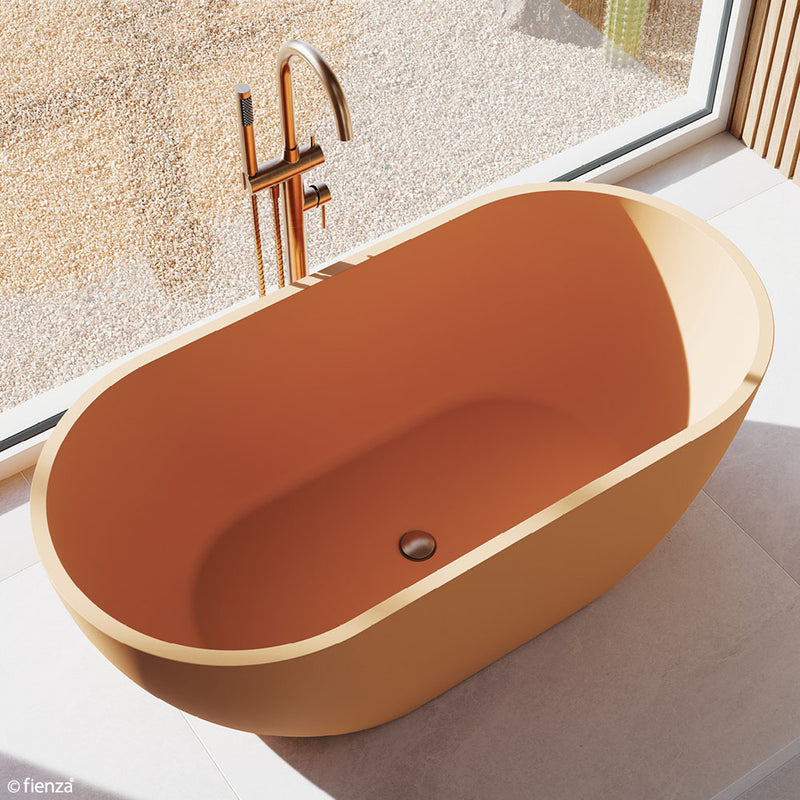 Fienza Universal Pull-Out/Pop-Up Brass Cap Bath Waste Non-Overflow Brushed Copper - Sydney Home Centre