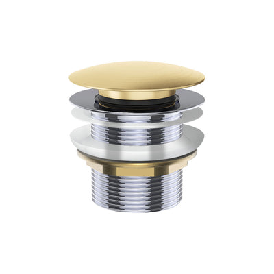 Fienza Universal Pull-Out/Pop-Up Brass Cap Bath Waste Non-Overflow Urban Brass - Sydney Home Centre