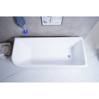 Poseidon Right Corner Back To Wall 1500mm x 580mm Bathtub - Sydney Home Centre