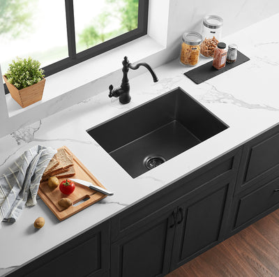 Ceto Camden Fireclay Square 677mm Top/undermount Sink Matte Black - Sydney Home Centre