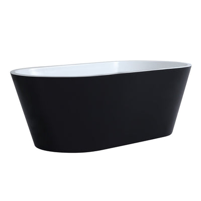 Poseidon Ovia Free Standing 1700mm Gloss Black And White Bathtub - Sydney Home Centre