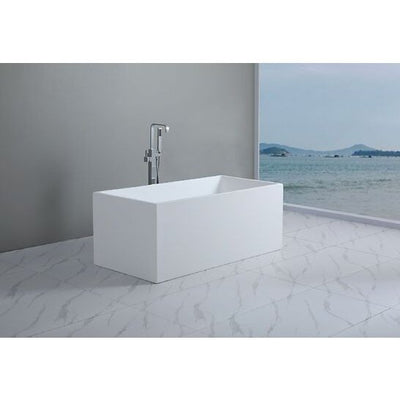 Poseidon Theo Back To Wall 1400mm Bathtub Matte White - Sydney Home Centre