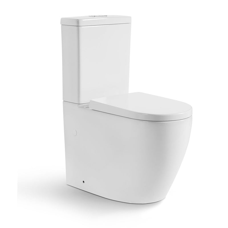 Poseidon Elvera Rimless Toilet Suite White - Sydney Home Centre
