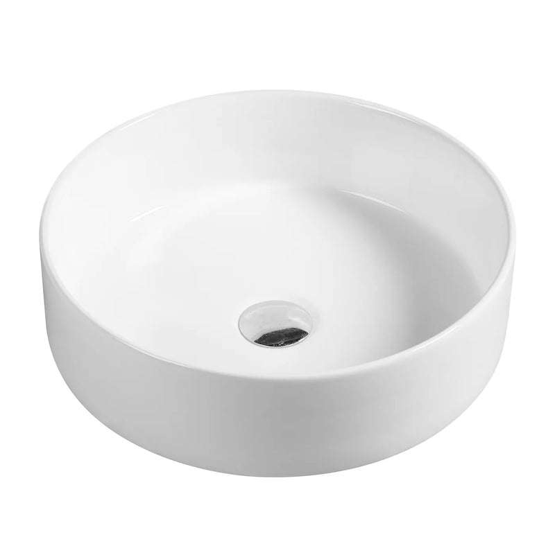 AquaBrite Art Counter Top Basin 355mm Gloss White