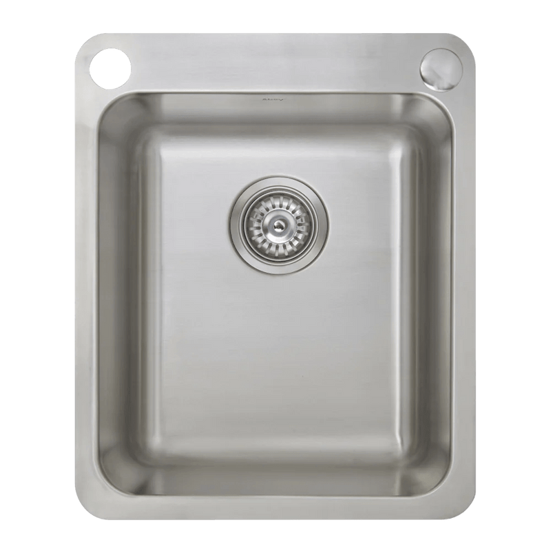 Abey Single Bowl Laundry Sink with Dual Bypass Stainless Steel 406mm - Sydney Home Centre