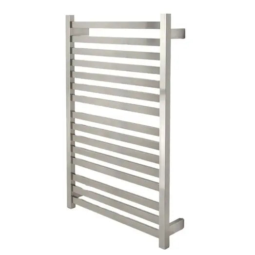 EZY FIT Heated Towel Rail Flat Tube Dual Wired 600mm x 920mm Brushed Nickel - Sydney Home Centre