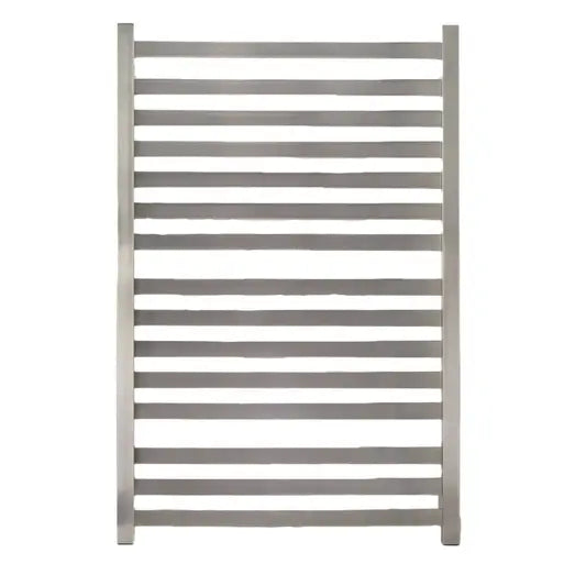 EZY FIT Heated Towel Rail Flat Tube Dual Wired 600mm x 920mm Brushed Nickel - Sydney Home Centre