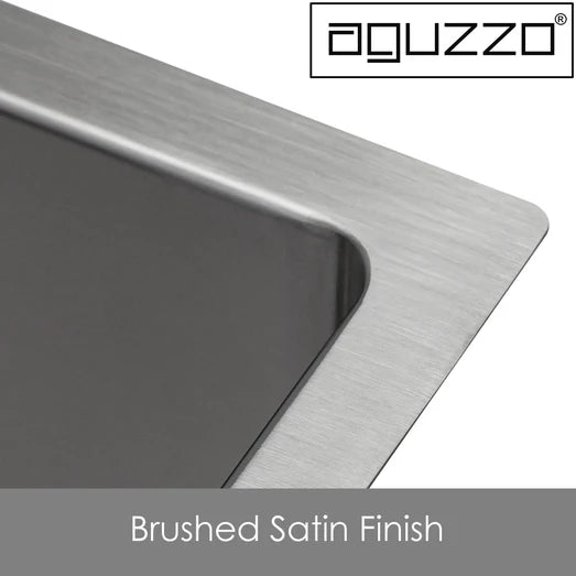 Aguzzo PREMIO Single Bowl Handmade Stainless Steel Sink 1.5mm thick 510mm x 450mm Brushed Satin - Sydney Home Centre