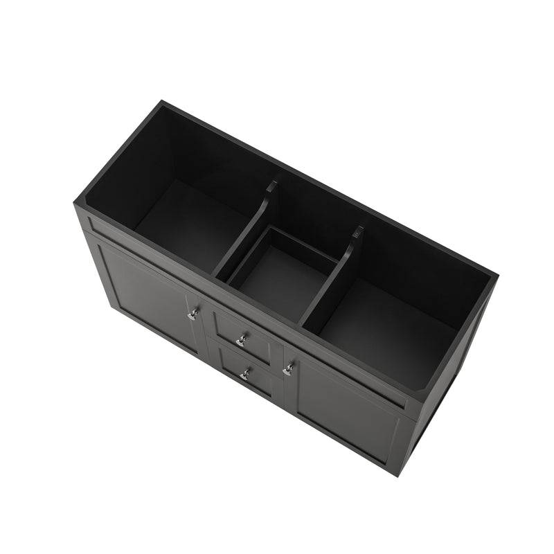 Ceto Harrington 1200mm Middle Drawer Freestanding Vanity Matte Black (Marble Stone Top) - Sydney Home Centre