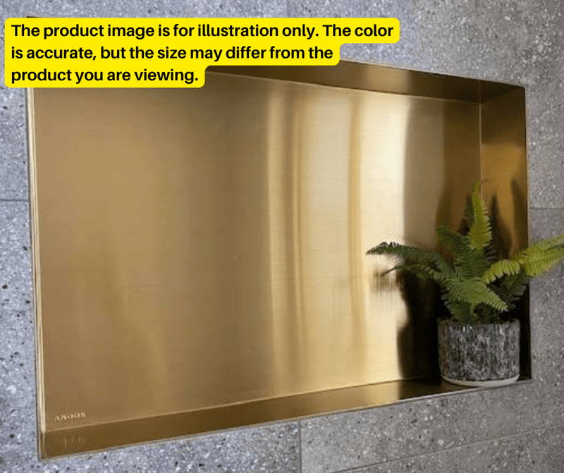 ANOOK Shower Niche 600x300x90mm PVD Brushed Gold - Sydney Home Centre