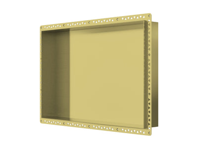 ANOOK Shower Niche 600x400x90mm PVD Brushed Gold - Sydney Home Centre