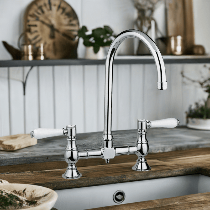 Armando Vicario Provincial Exposed Breach Kitchen Tap Chrome - Sydney Home Centre