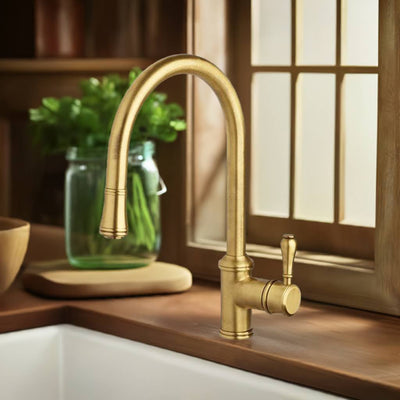 Armando Vicario Provincial Single Lever Kitchen Mixer With Pull Out Bronze - Sydney Home Centre