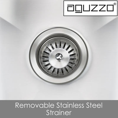 Aguzzo PREMIO Single Bowl Handmade Stainless Steel Sink 1.5mm thick 510mm x 450mm Brushed Satin - Sydney Home Centre