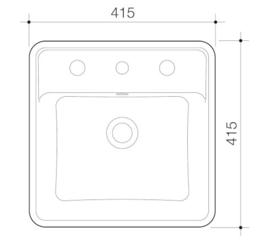 Caroma Carboni II Above Counter Basin 1 Tap Hole White - Sydney Home Centre