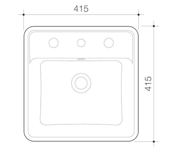 Caroma Carboni II Semi Recessed Basin 1 Tap Hole White - Sydney Home Centre