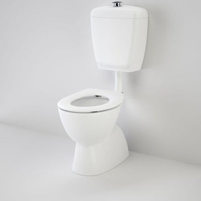 Caroma Care 400 Connector S Trap Toilet Suite With Caravelle Care Double Flap Seat White - Sydney Home Centre