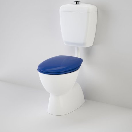 Caroma Care 400 Connector S Trap Toilet Suite With Caravelle Care Single Flap Seat Sorrento Blue - Sydney Home Centre