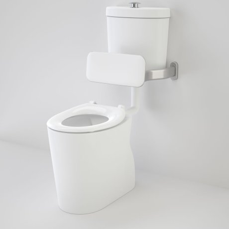 Caroma Care 610 Cleanflush Connector P Trap Suite with Backrest and Caravelle Single Flap Seat White - Sydney Home Centre