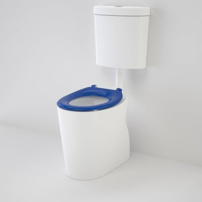 Caroma Care 610 Cleanflush Connector P Trap Suite with Caravelle Single Flap Seat Sorrento Blue - Sydney Home Centre