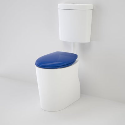 Caroma Care 610 Cleanflush Connector S Trap Suite with Caravelle Double Flap Seat Sorrento Blue - Sydney Home Centre