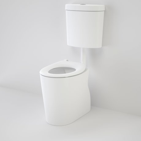 Caroma Care 610 Cleanflush Connector S Trap Suite with Caravelle Single Flap Seat White - Sydney Home Centre