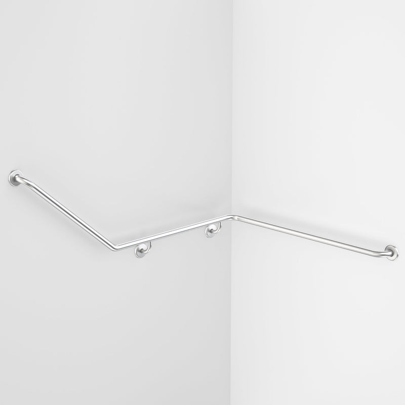 Caroma Care Support Grab Rail 140 Degree Angled - Left Hand Side - 1110mm x 940mm x 700mm - Stainless Steel - Sydney Home Centre