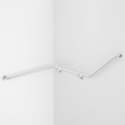 Caroma Care Support Grab Rail 140 Degree Angled - Left Hand Side - 1110mm x 940mm x 700mm - Stainless Steel - Sydney Home Centre