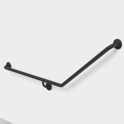 Caroma Care Support Grab Rail 140 Degree Angled - Left Hand Side - 870mm x 700mm - Matte Black - Sydney Home Centre