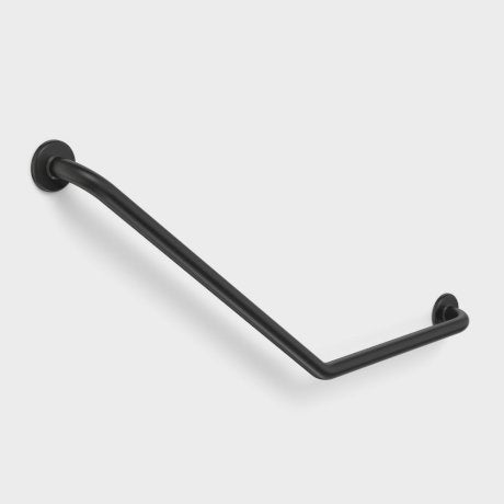 Caroma Care Support Grab Rail 140 Degree Angled - Right Hand Side - 450mm x 700mm - Matte Black - Sydney Home Centre