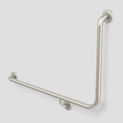 Caroma Care Support Grab Rail 90 Degree Angled - Left Hand Side - 960mm x 600mm - Brushed Nickel - Sydney Home Centre