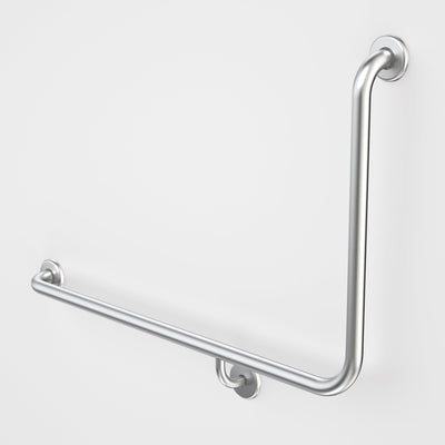 Caroma Care Support Grab Rail 90 Degree Angled - Left Hand Side - 960mm x 600mm - Stainless Steel - Sydney Home Centre