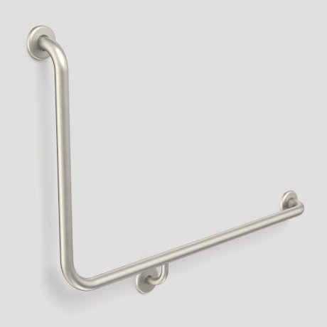 Caroma Care Support Grab Rail 90 Degree Angled - Right Hand Side - 960mm x 600mm - Brushed Nickel - Sydney Home Centre