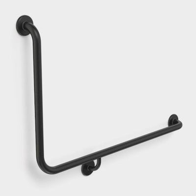 Caroma Care Support Grab Rail 90 Degree Angled - Right Hand Side - 960mm x 600mm - Matte Black - Sydney Home Centre