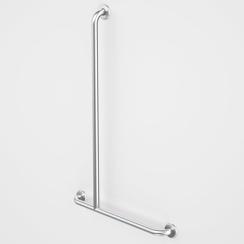 Caroma Care Support T - Bar Grab Rail - Left Hand Side - 1100mm x 700mm - Stainless Steel - Sydney Home Centre