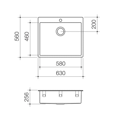 Caroma Compass 70 Litre Flushline Laundry Tub (1 Tap Hole) - Sydney Home Centre