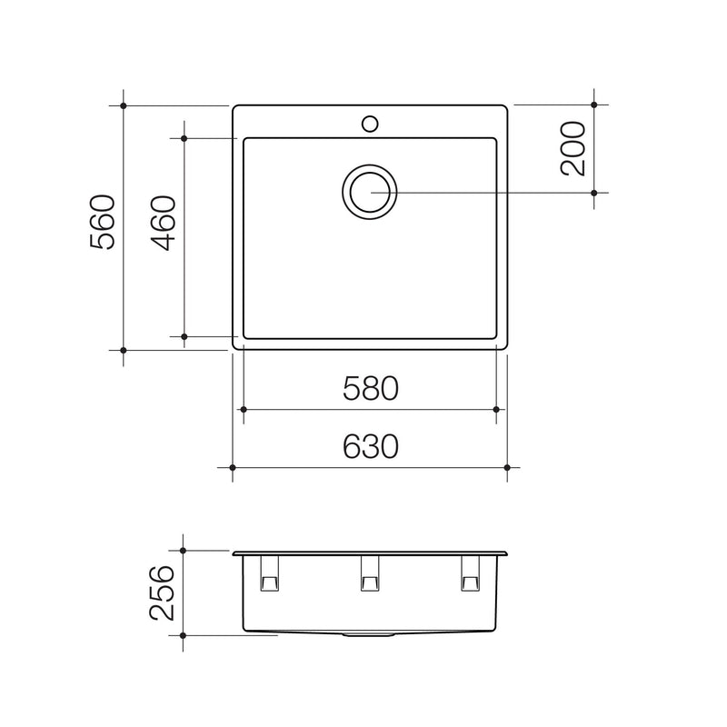 Caroma Compass 70 Litre Flushline Laundry Tub (1 Tap Hole) - Sydney Home Centre