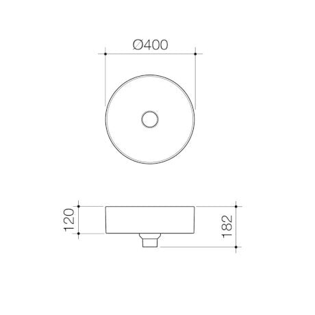 Caroma Liano II 400mm Round Above Counter Basin Matte Green (Special Order) - Sydney Home Centre