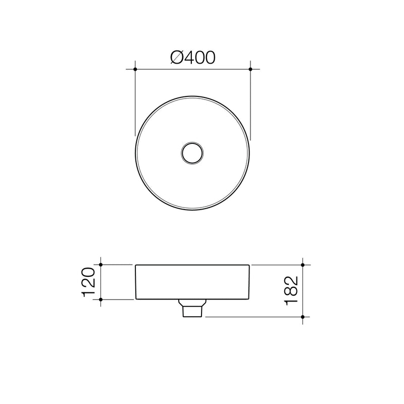 Caroma Liano II 400mm Round Above Counter Basin Matte Speckled (Special Order) - Sydney Home Centre