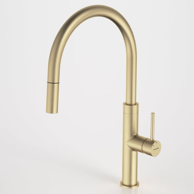 Caroma Liano II Pull Out Sink Mixer Brushed Brass - Lead Free - Sydney Home Centre