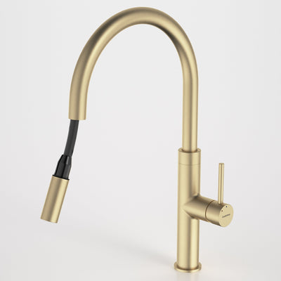 Caroma Liano II Pull Out Sink Mixer Brushed Brass - Lead Free - Sydney Home Centre