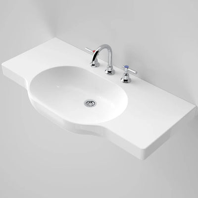 Caroma Opal 900mm Twin Wall Basin White 3 Tap Hole - Sydney Home Centre